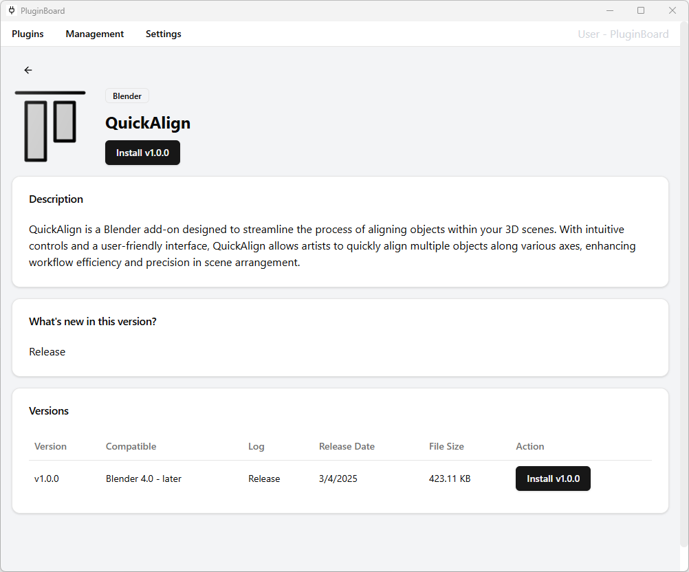 plugin detail